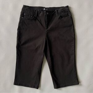 Tailormade Black Denim Stretch Bermuda Shorts Women’s Size 12P